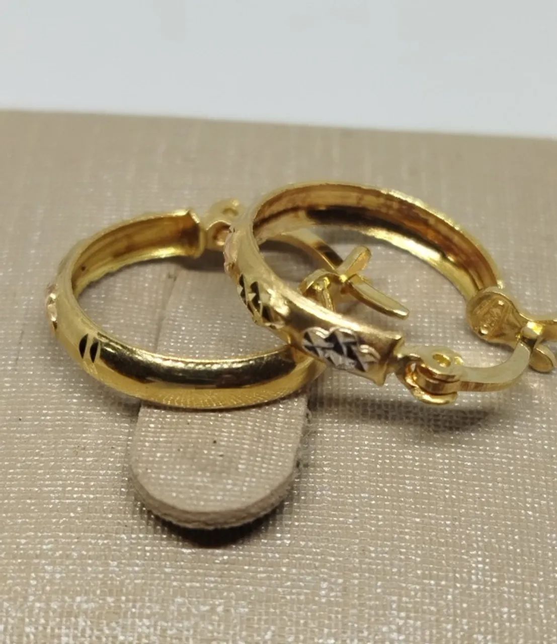 Brincos argola redonda ouro 18k - 1,5cm