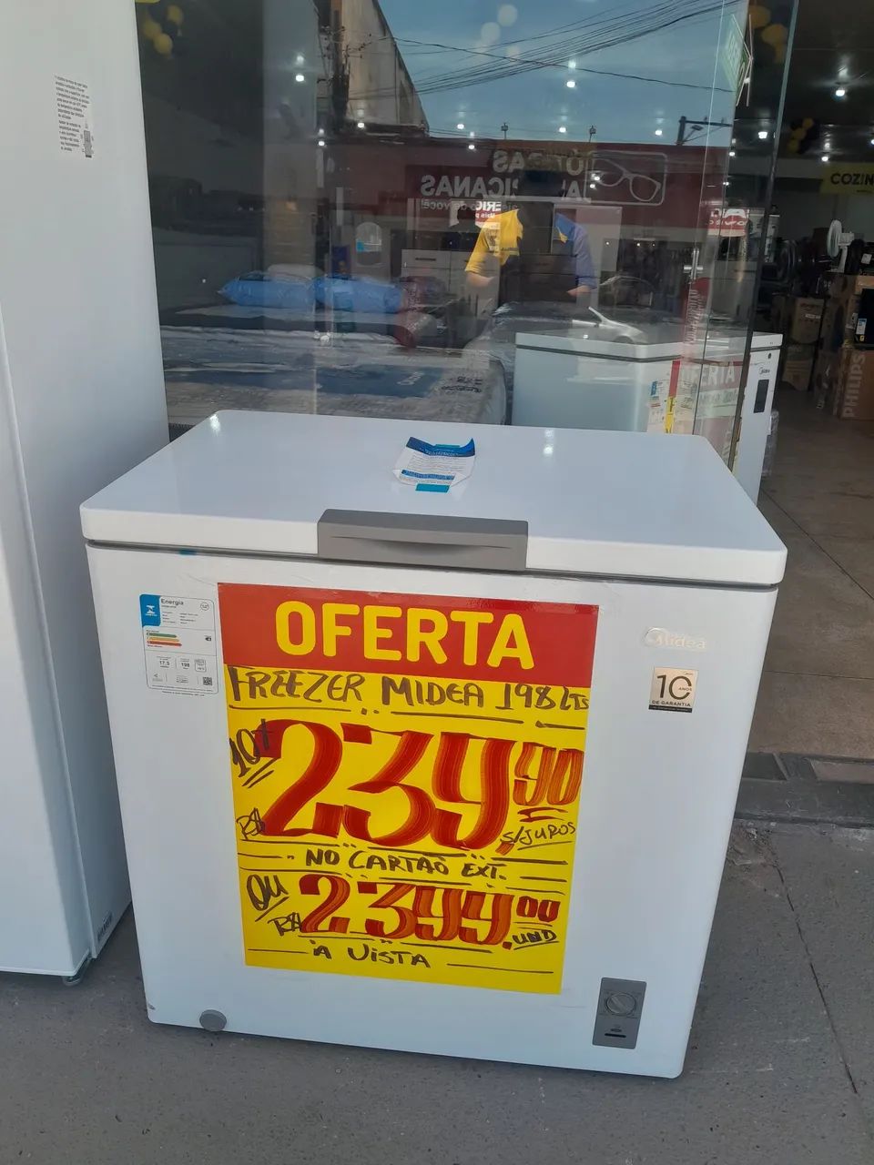 Freezer midea 198 litros  bivolt 
