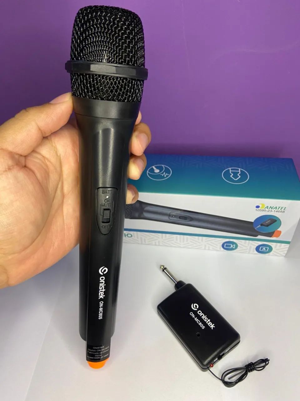Microfone sem Fio com Receptor Onistek MC805 