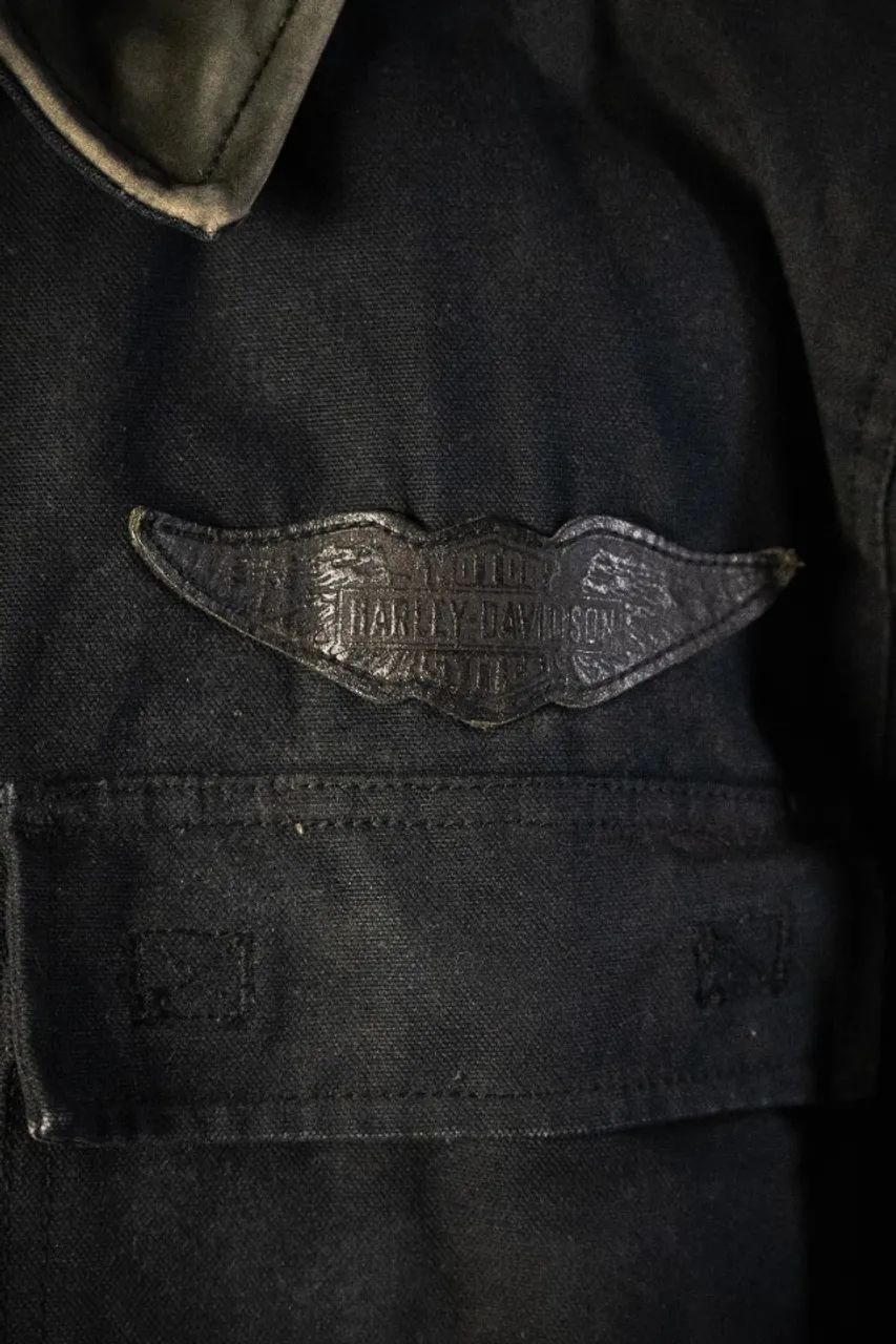 Jaqueta Harley-Davidson Canvas Original Masculina Eagle Preta - Foto 4
