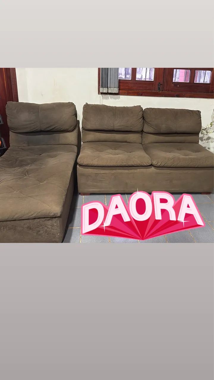 Sofá com chaise 4/3 lugares - Foto 3