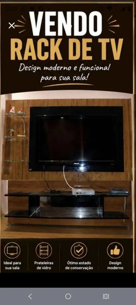 Rack com painel 