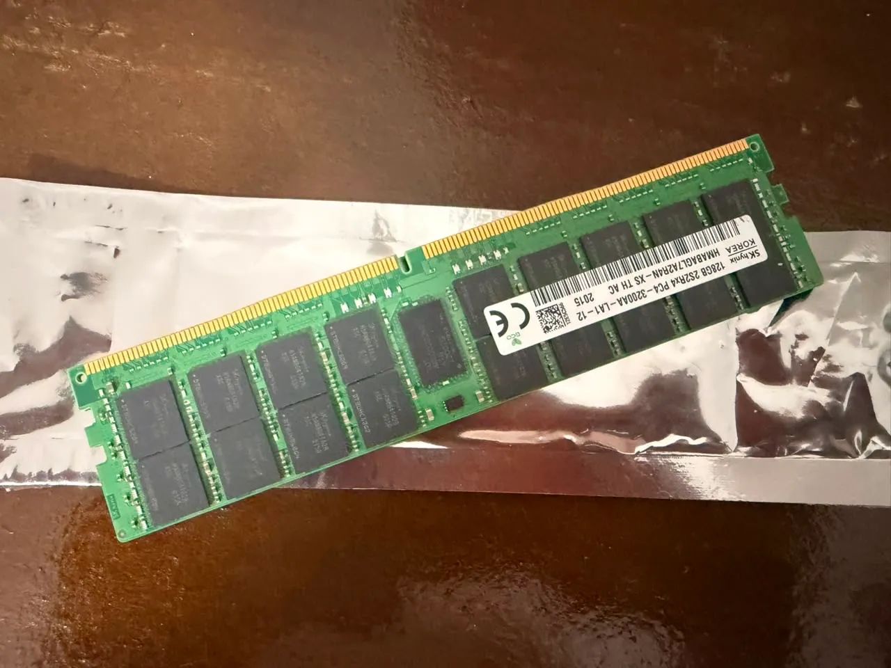 Memória ram ecc 128gb 2666hz, 1 pente