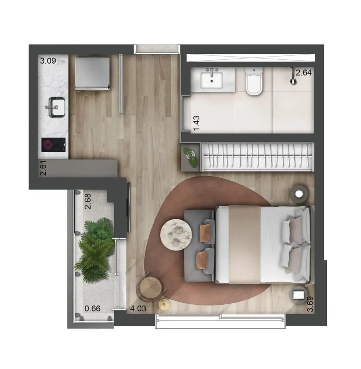 PLANTA 33m²