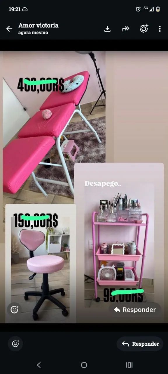 Vendas de utensílios estéticos 