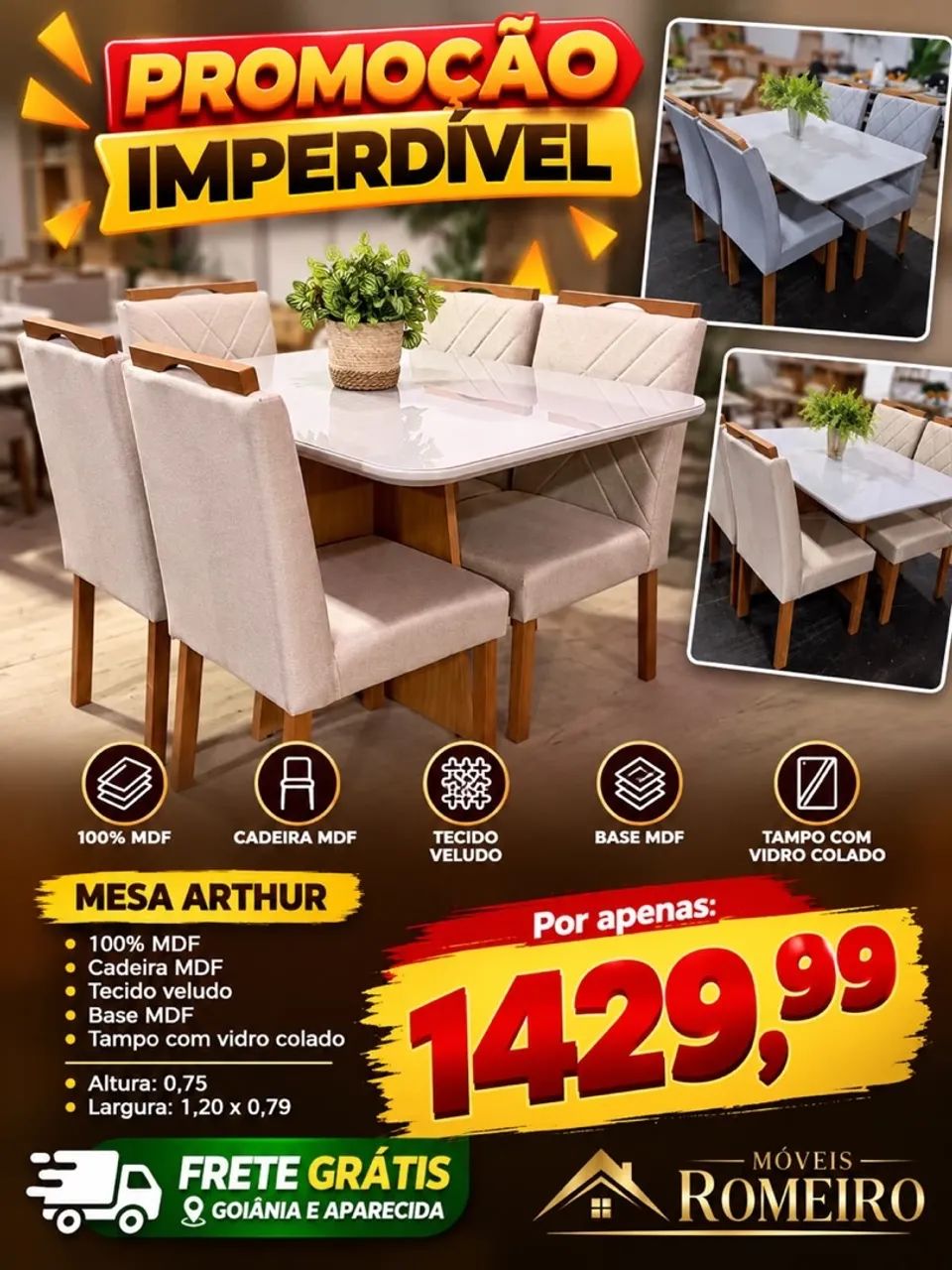 Mesa de jantar barata 
