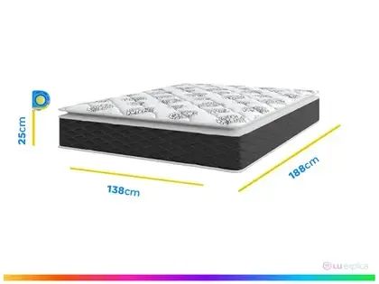 Cama Box Casal Completa Barata com Colchão no Cinza - Foto 2