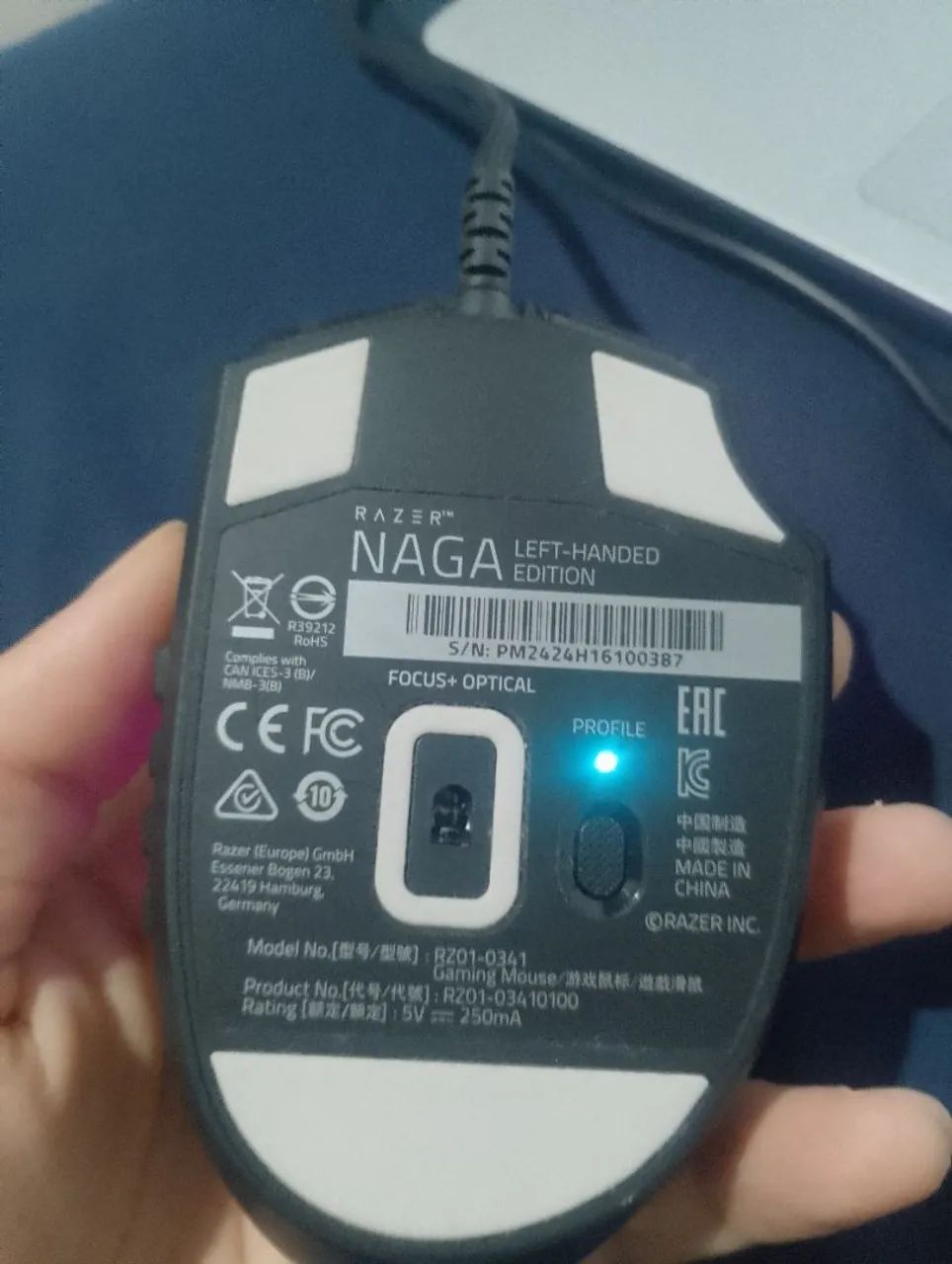 Mouse com botões para canhoto Razor nada left hand edition - Foto 4