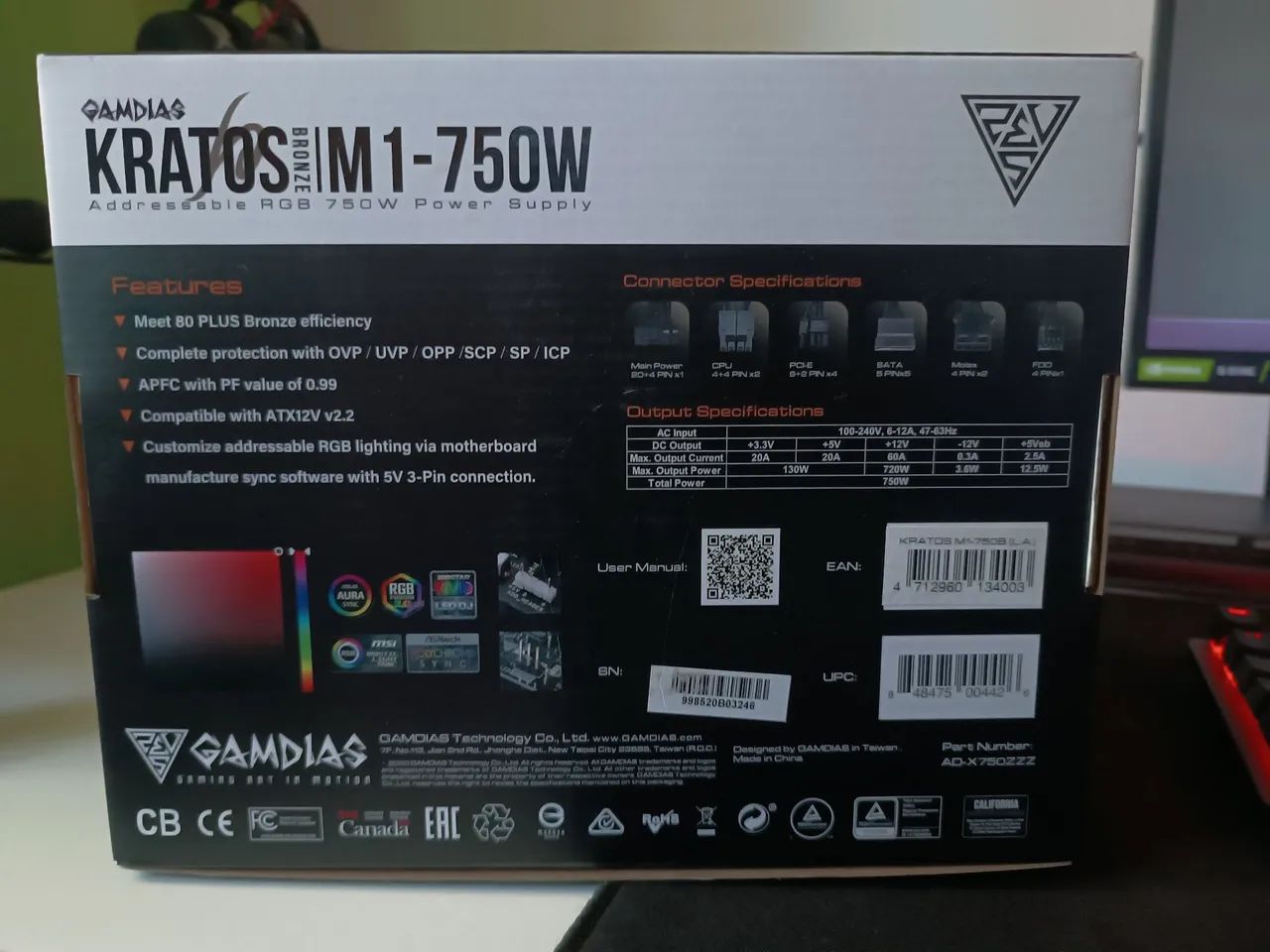 FONTE GAMDIAS 750W - Foto 2