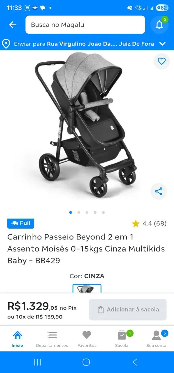 Carrinho de bebê moises - Foto 3
