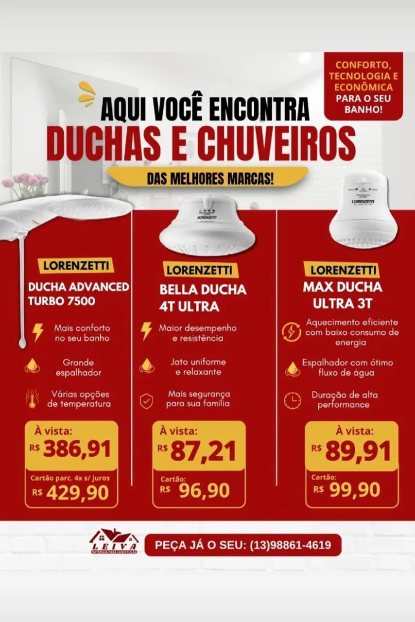 Ducha e Chuveiros Lorenzetti 