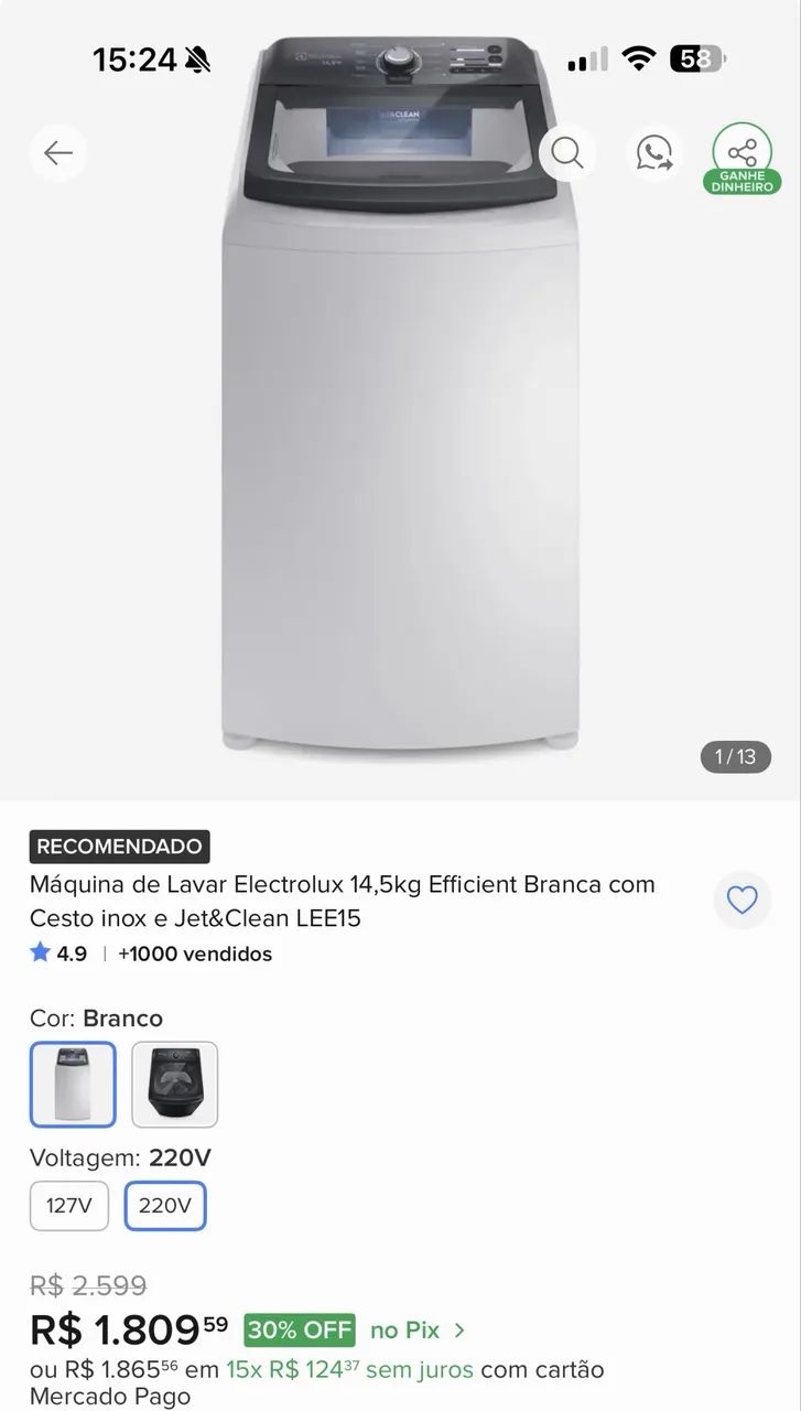 LAVADORA ELETROLUX - Foto 4