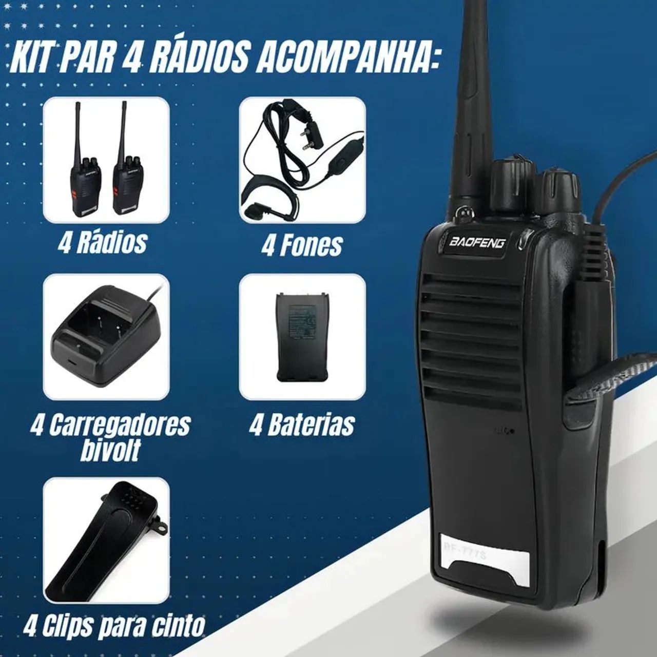 Kit radio comunicador 4 und Baofeng  - Foto 5