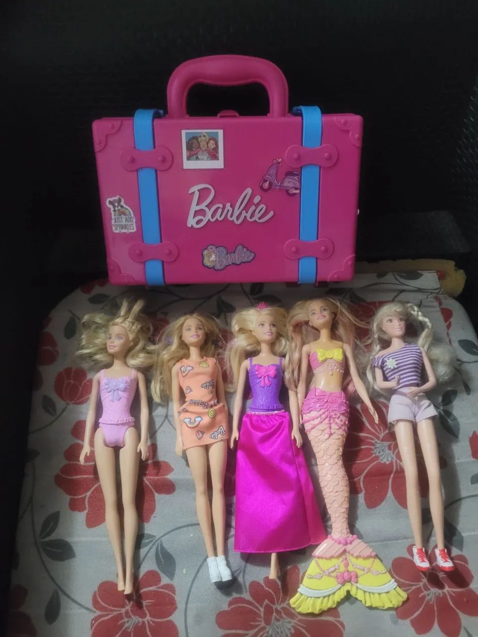 Lote de barbie com maleta
