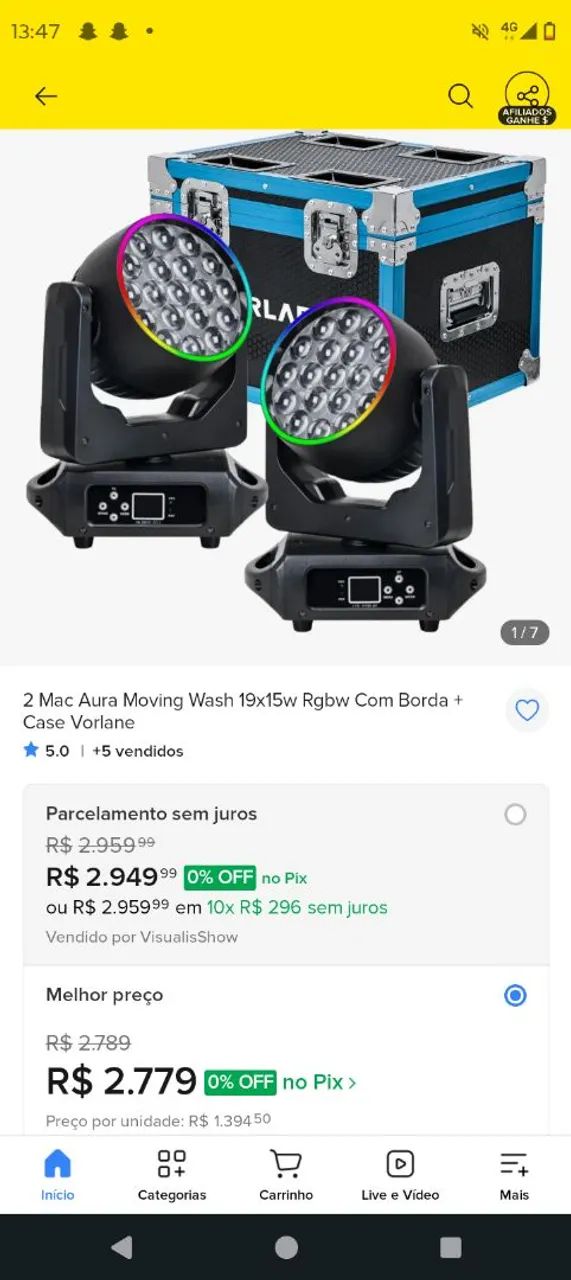 2 Mac Aura Moving Wash 19x15w Rgbw Com Borda + Case Vorlane - Foto 4