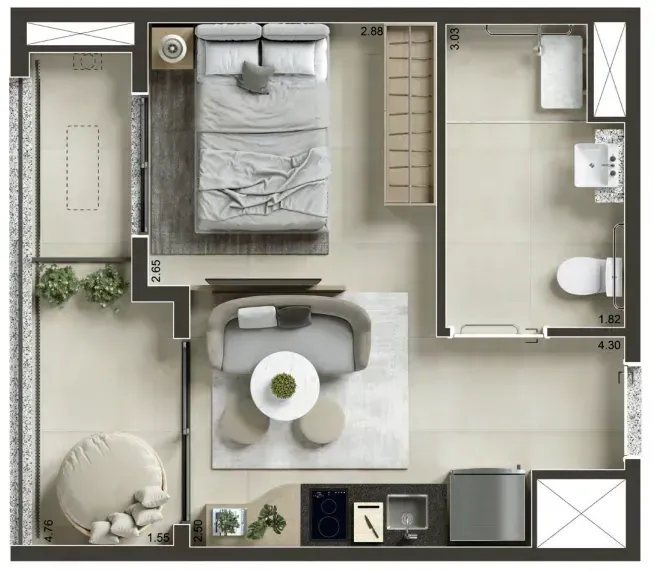 PLANTA 30m²
