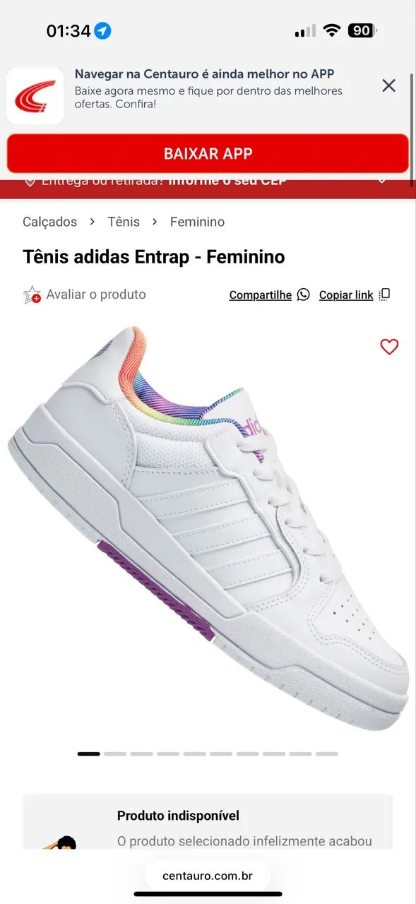 Tênis Adidas Entrap ?Pride? - 35 - Foto 5