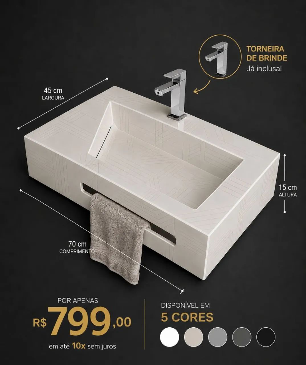 Pia para banheiro grande promoção  - Foto 2
