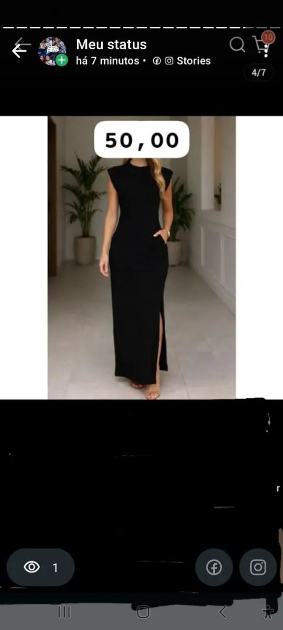 Vestido lindo com bolsis laterais malha - Foto 2