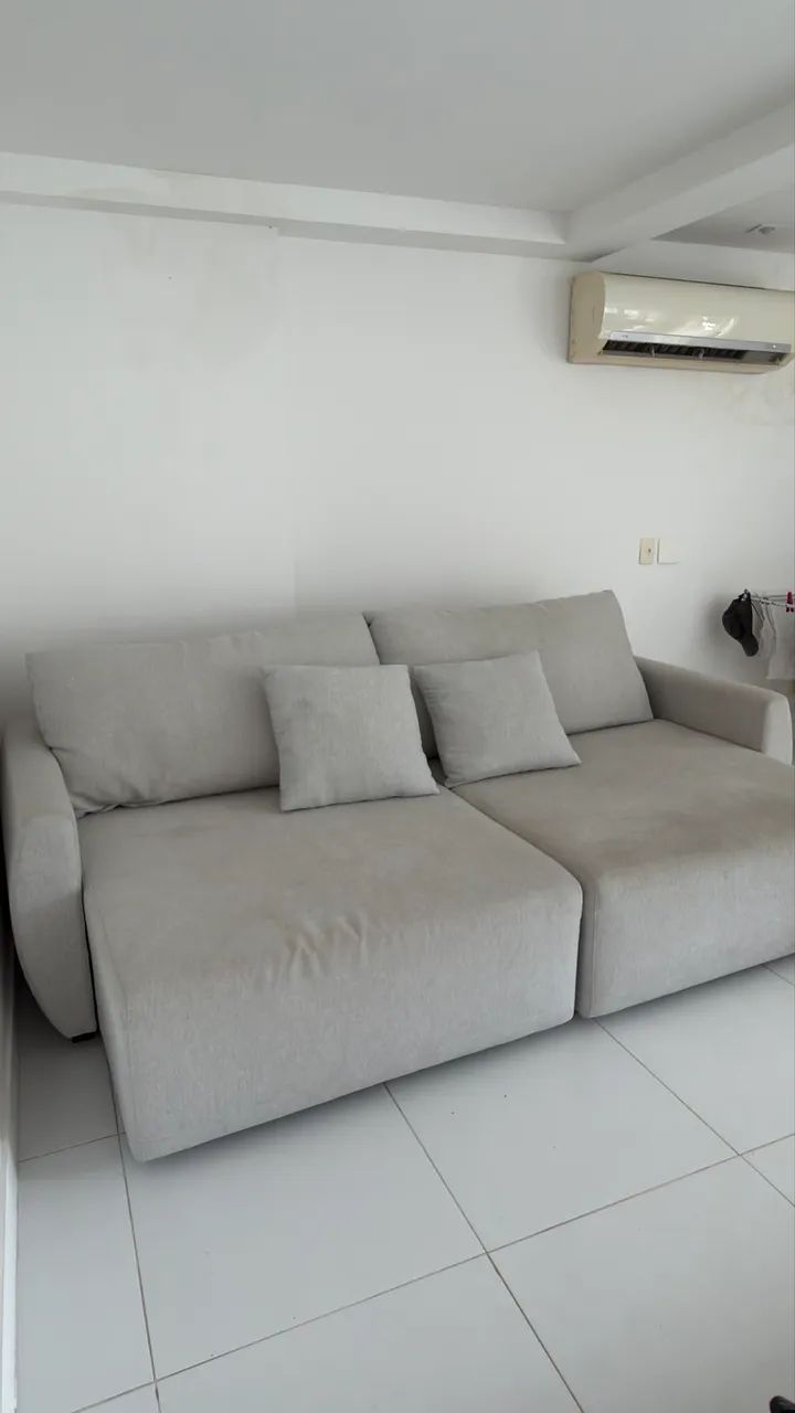 Sofá 3 lugares retrátil - lar e casa  - Foto 3