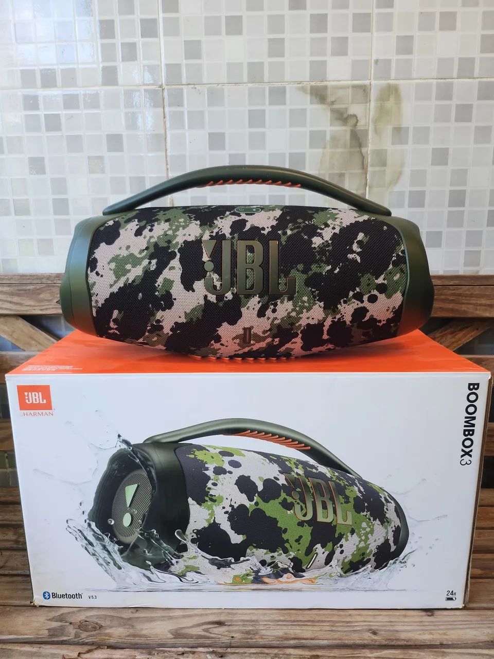 Caixa de som Jbl boombox 3 Camuflada Nova