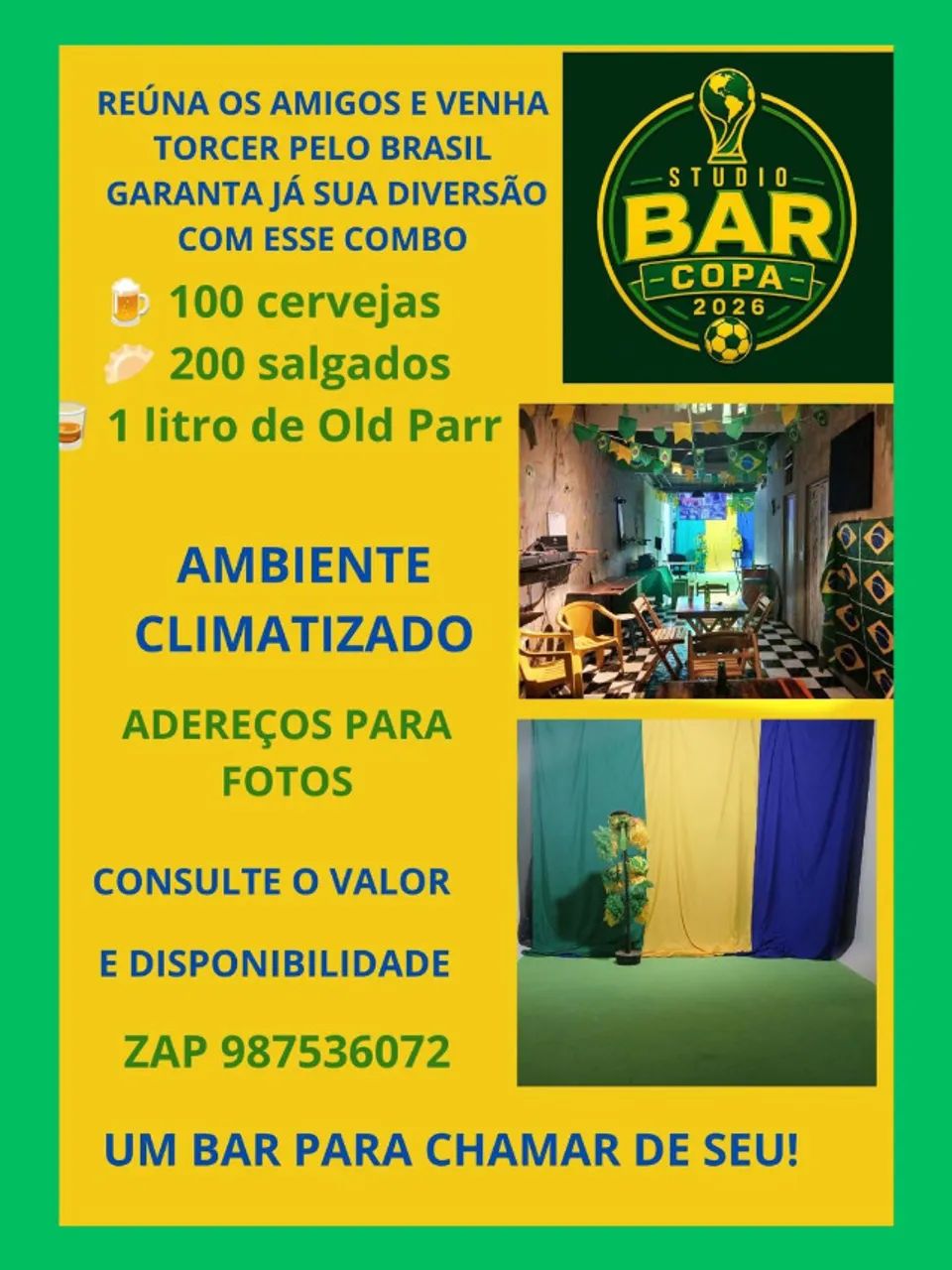 O SEU BAR NA COPA 2026, TORÇA COM SEUS AMIGOS!