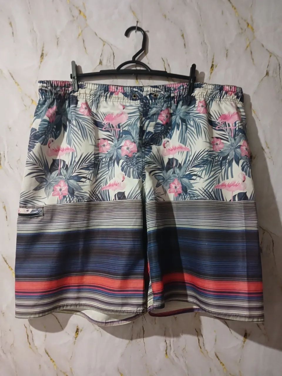 Bermuda plus size de praia florida  - Foto 5
