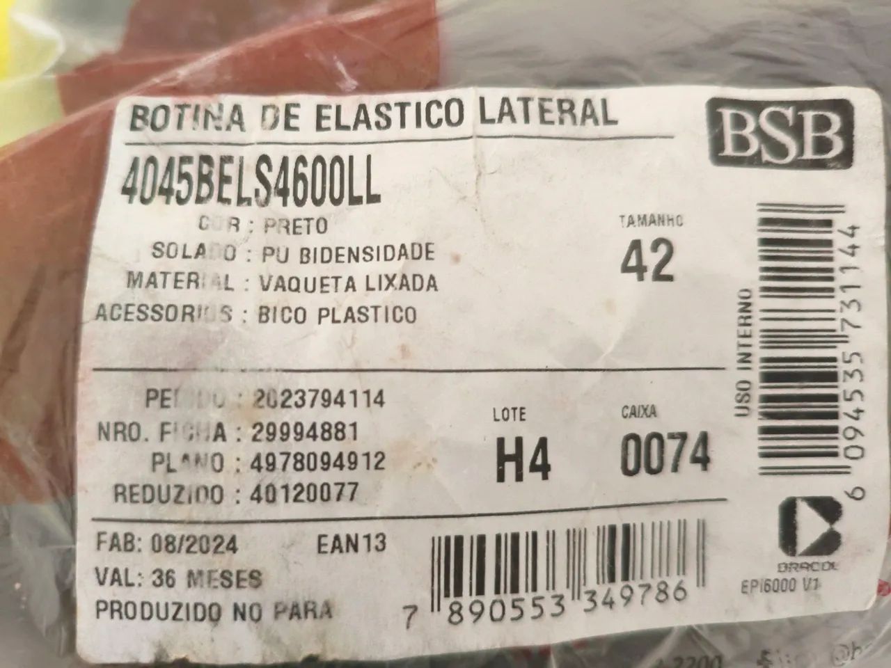 Bora segurança em couro: Tam: 42 - bracol 