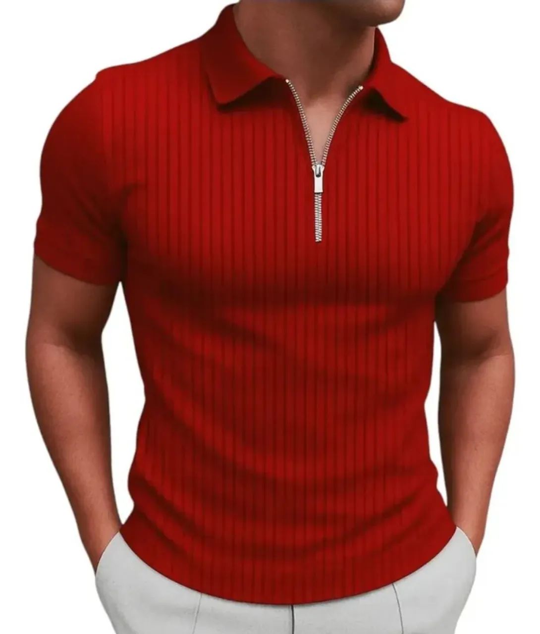 Camisa Polo Premium Canelada com Zíper - Foto 4