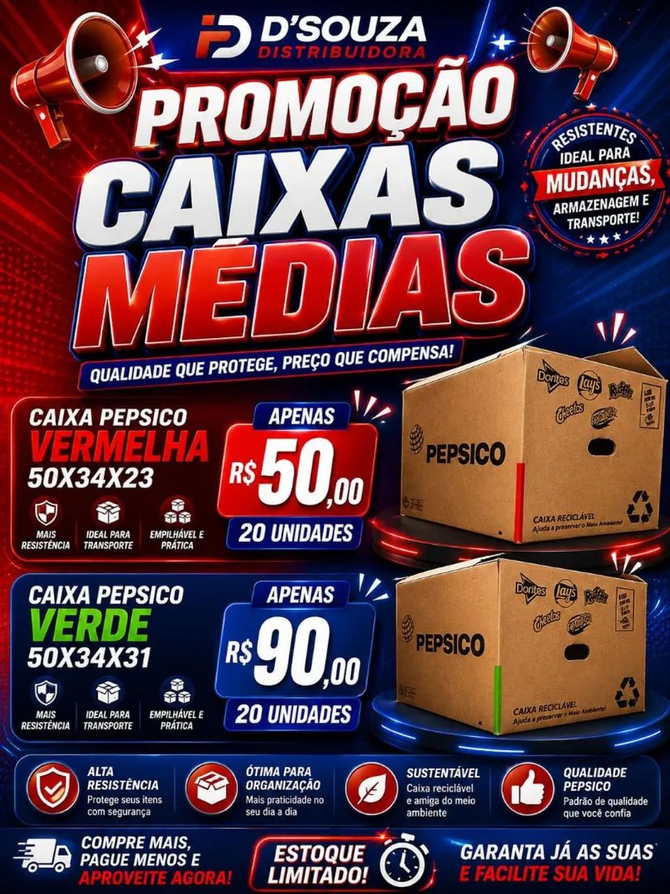 Kit Mudança - Caixas Pepsico