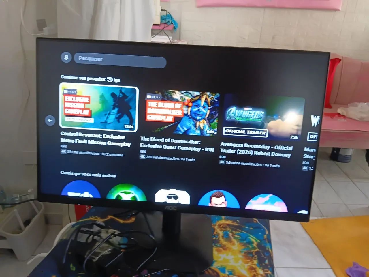 Monitor aoc 24 75hz VA funcionando perfeitamente  - Foto 5