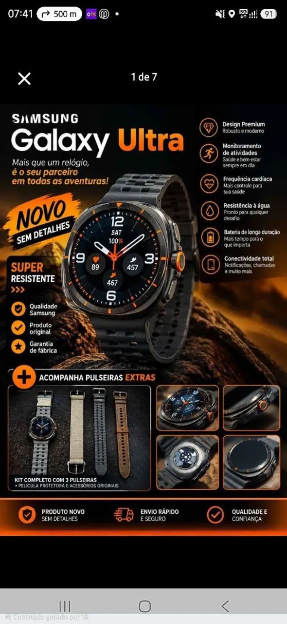 Galaxy Watch ULTRA Black - Impecável