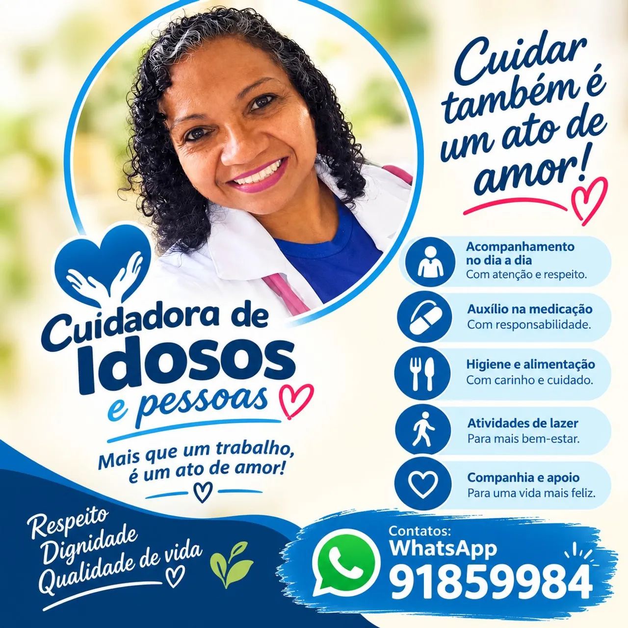 CUIDADORA DE IDOSOS - CUIDADO, CARINHO E RESPEITO  - Foto 4
