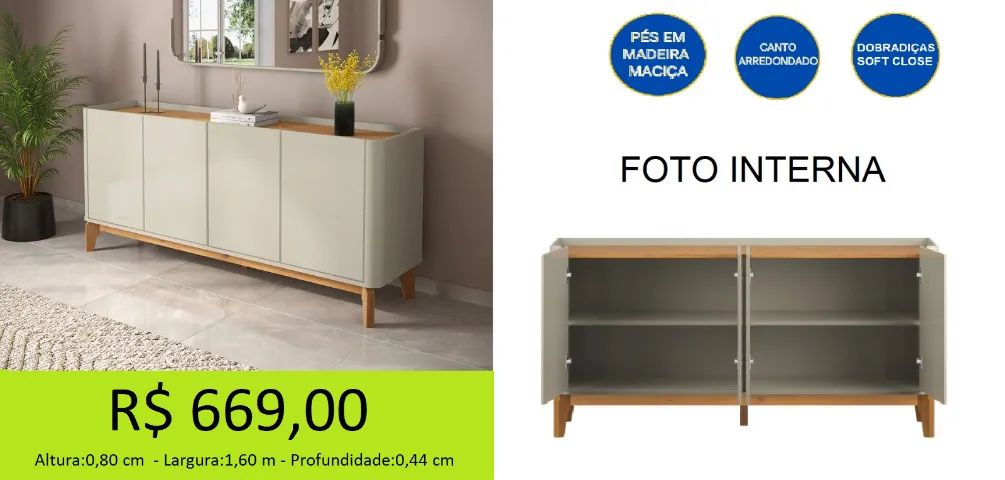 Aparador buffet lançamento - retire hoje mesmo 