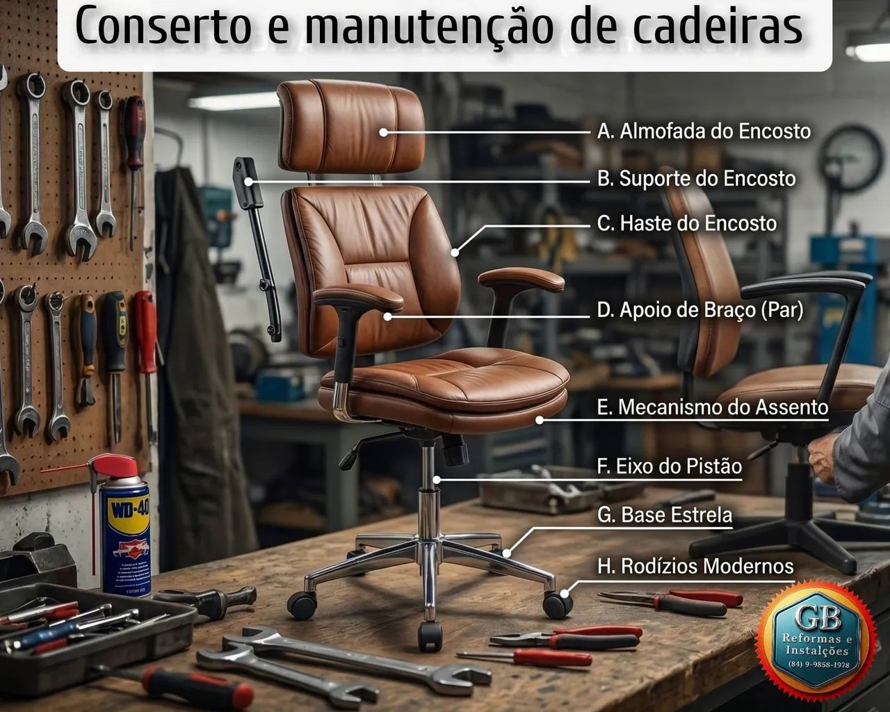 Conserto e Manutenção de Cadeiras  - Foto 5