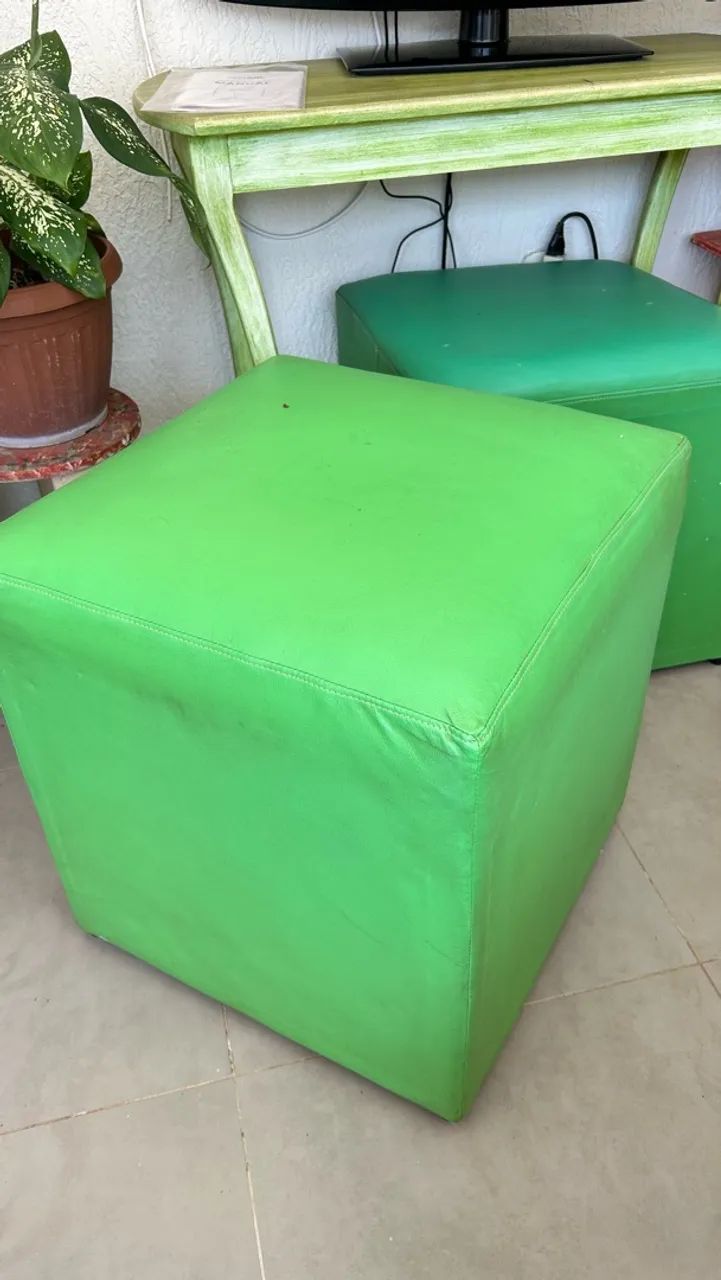 Puff de couro - preço de desapego - Foto 2