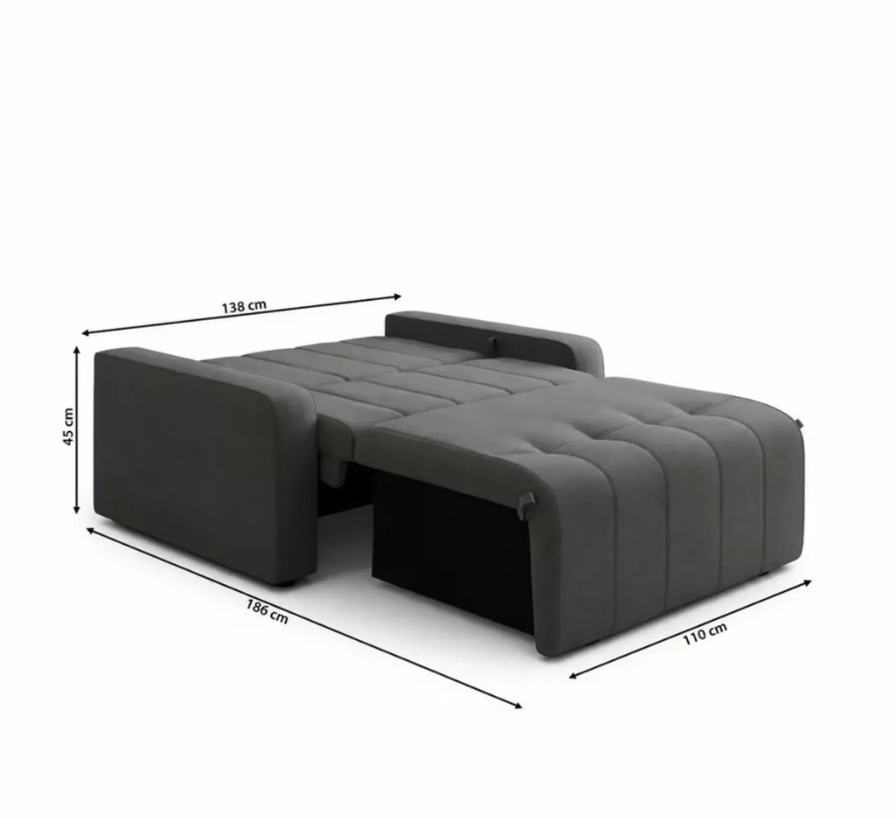Sofá Cama Cinza  - Foto 2