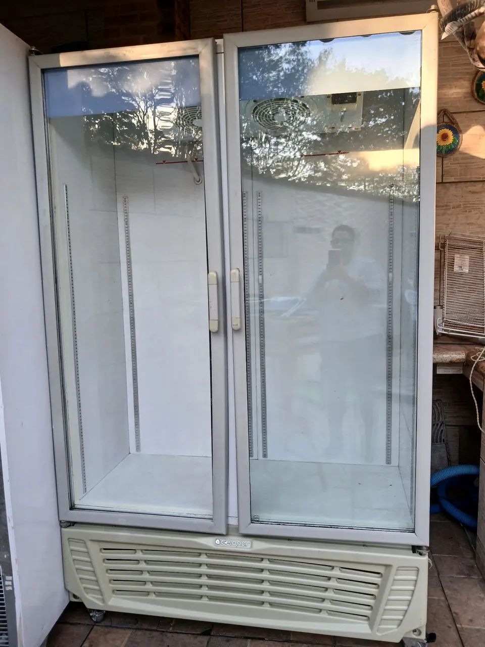 Expositor vitrine duplo