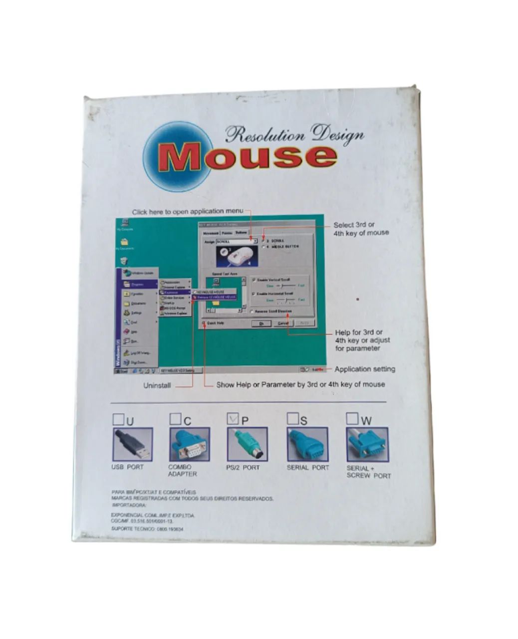 mouse 700 dpi 3d ps2 verde transparente k45 - Foto 2
