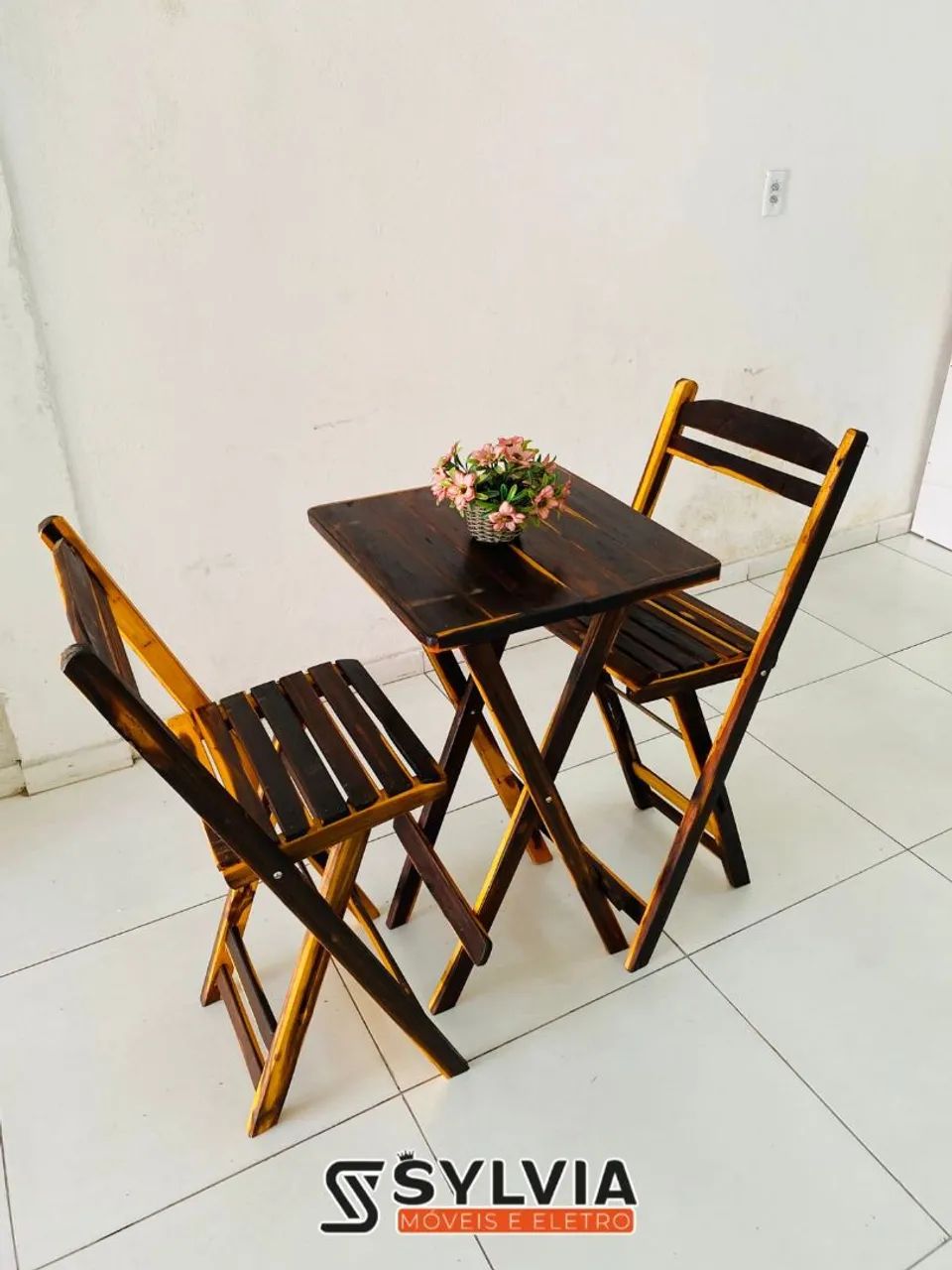 Conjunto de bistrô dobrável invernizada 