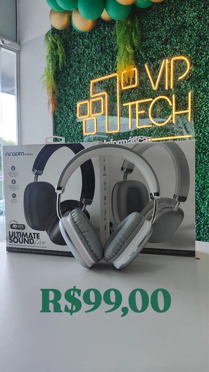 Headset Argom sem Fio Bluetooth 