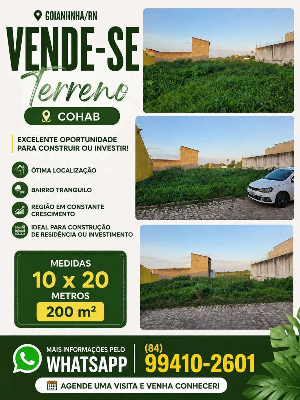 Vendo ótimo terreno em Goianinha/ RN