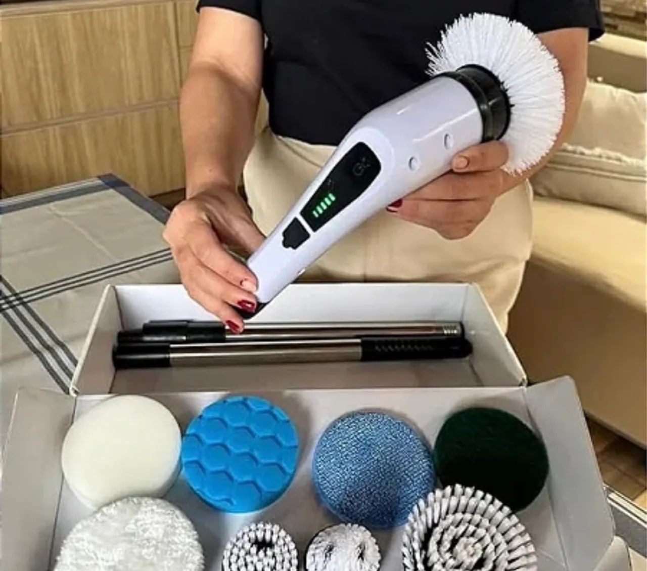 Escova de limpeza giratória 