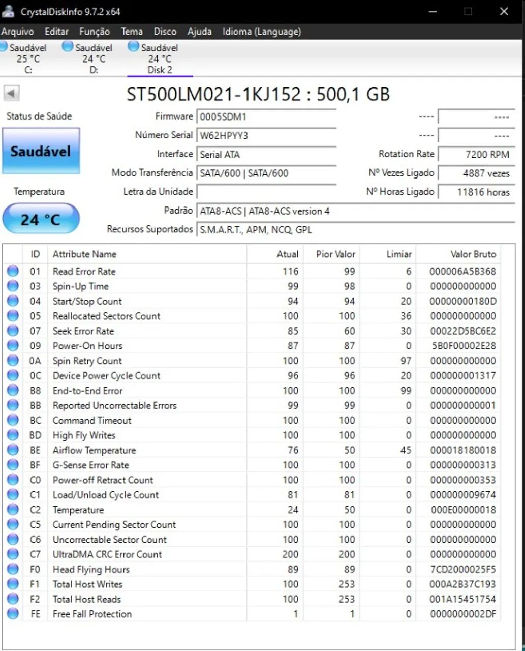 2x Hdd Seagate 1tb e 500gb - Foto 2