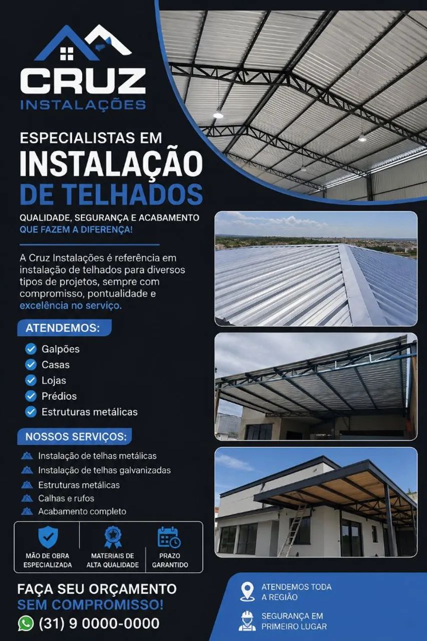 Instalação de telhados!