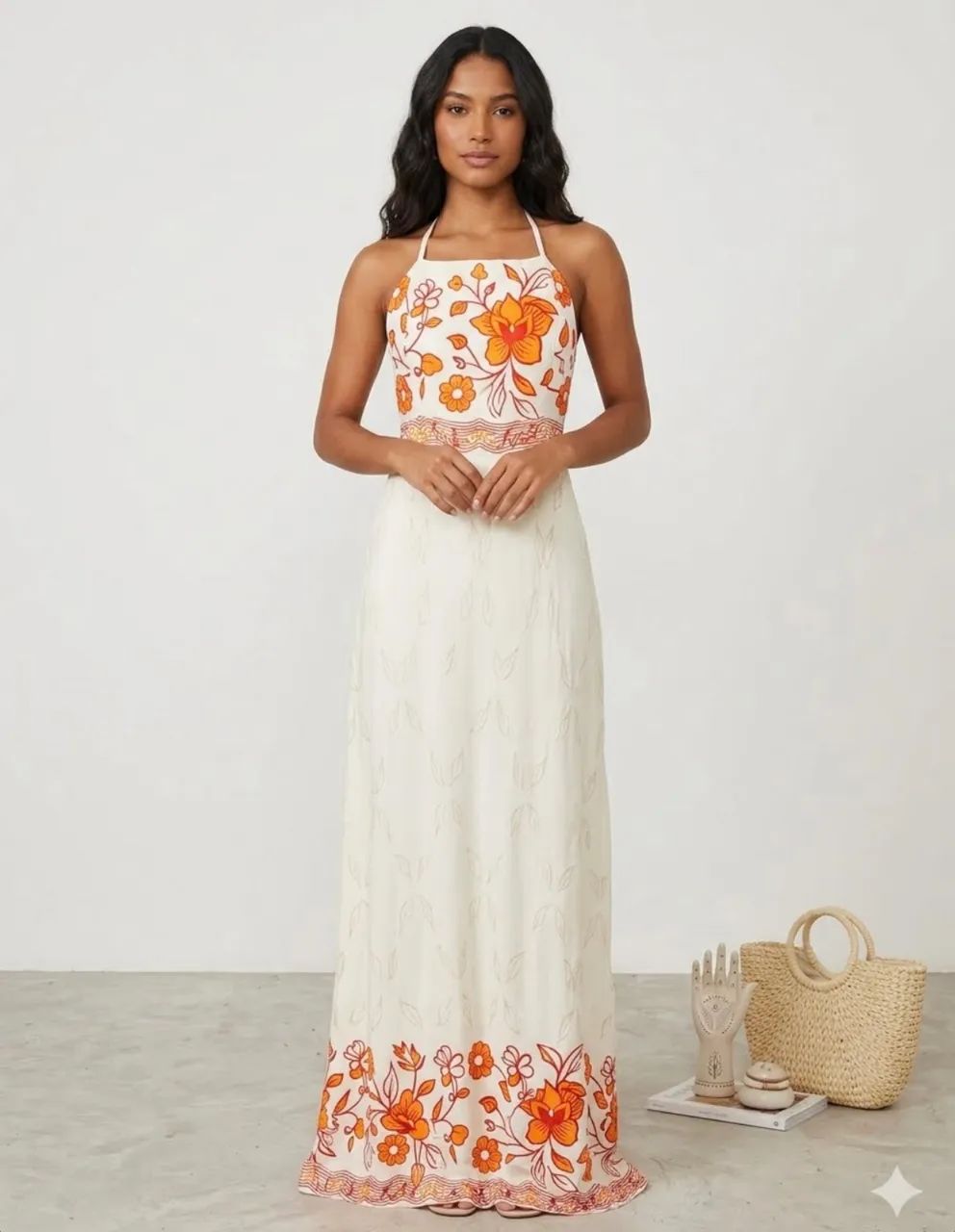 Vestido curto rose e vestido longo estampado  - Foto 4