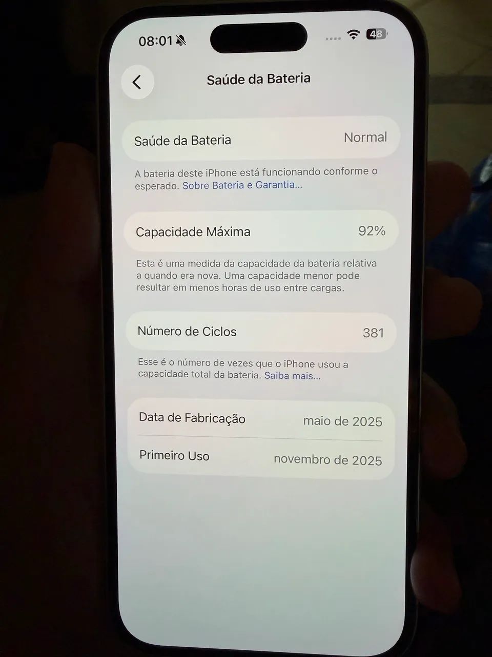 iPhone 16 Branco 512 GB - Impecável - Foto 2