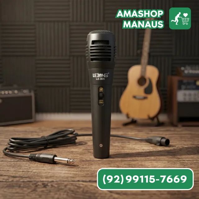 Microfone Pequeno Para Karaokê Com Cabo P10