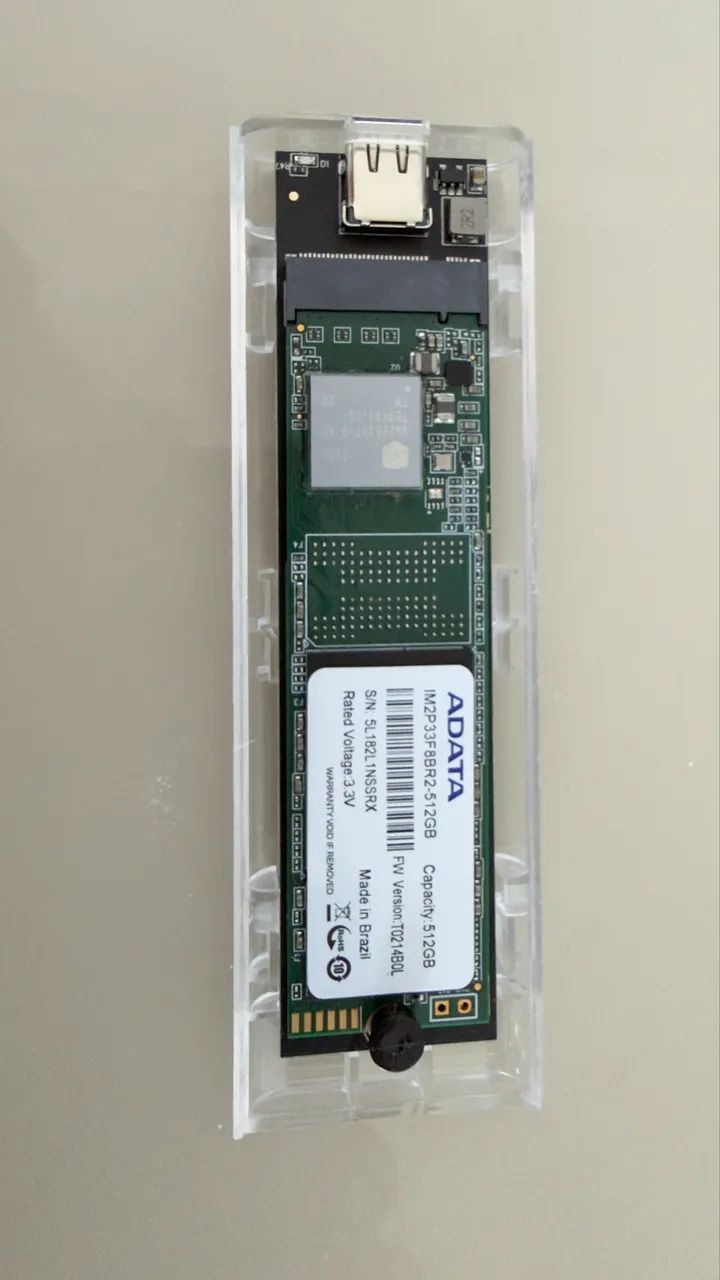 SSD NVMe ADATA 512gb 500gb (com case USB C para usar externo) 