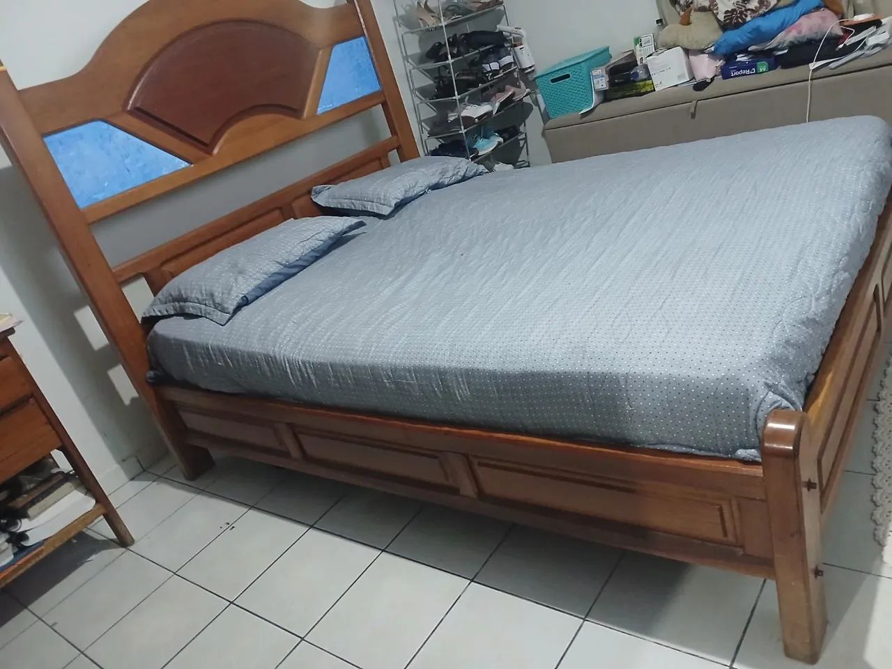 Cama com cabeceira e colchão  - Foto 3